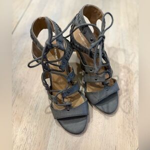 Report Scout Ghilly Lace Up Wedge Sandals